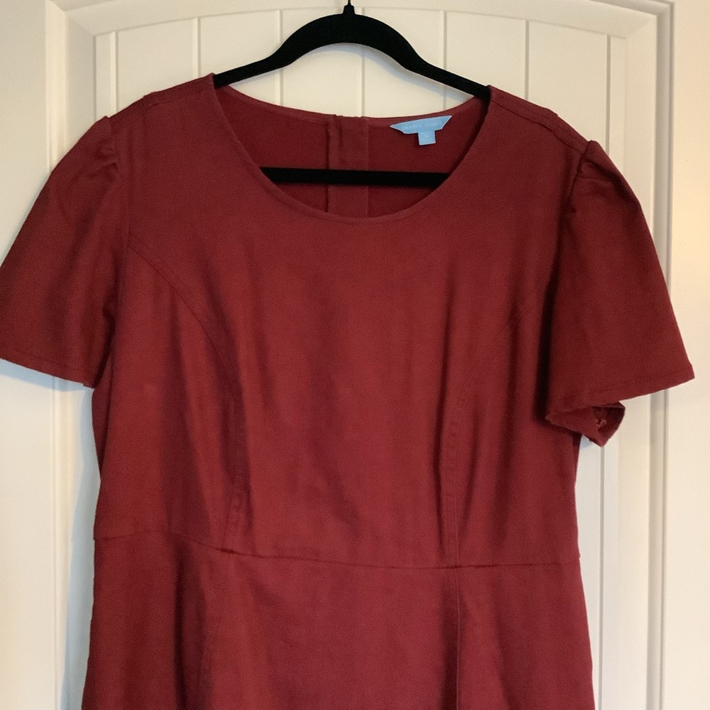 Draper James Rich Burgundy Dress View 4